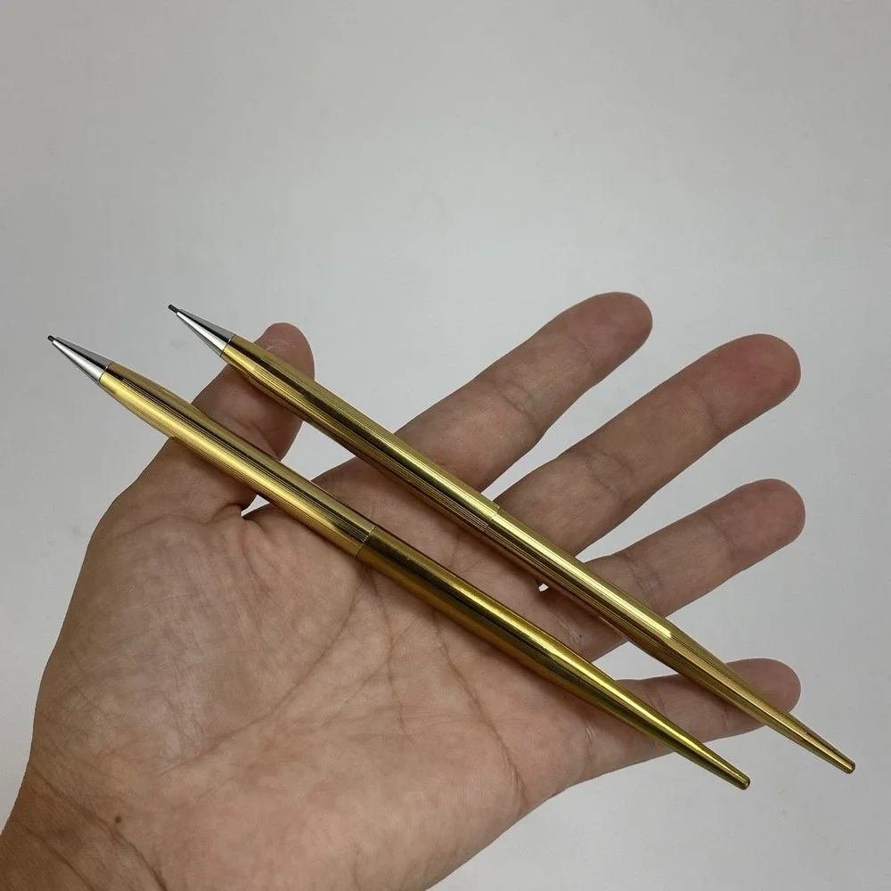 Vintage Mechanical Pencils (2) Unmarked Gold Tone Pointer End